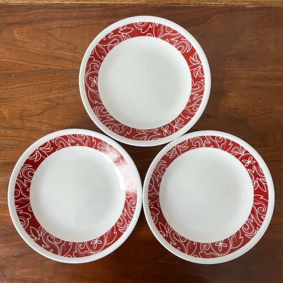 Corelle Dining 3 Corelle Bandhani Bread And Butter Plates Salad